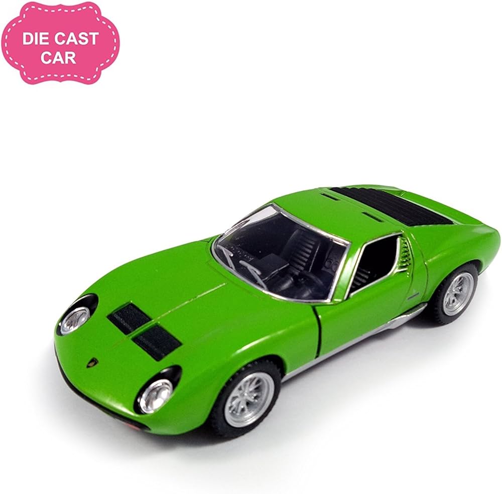 Kinsmart 1971 Lamborghini Miura P400 Sv Die-Cast Car with Openable